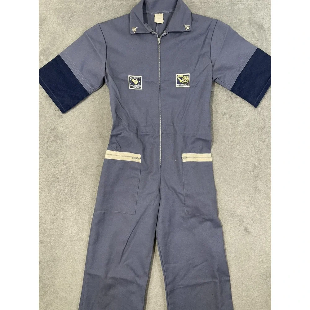 Vintage 1970's Childs 12 Kennedy Space Center Astronaut‎ Jumpsuit Full Zip